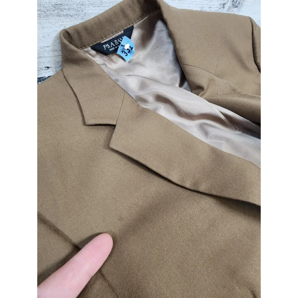 Jos. A. Bank Sport Coat Mens 41 Regular Brown Two Button Wool Blend Blazer‎